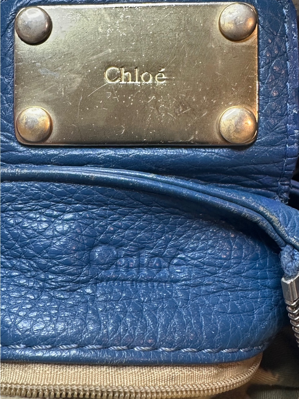 CHLOE PADDINGTON Blue Leather Bag - Lock and Key - Picture 9 of 17